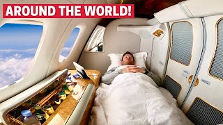 Flying First Class to Every Continent in 7 days [upl. by Hazlip831]