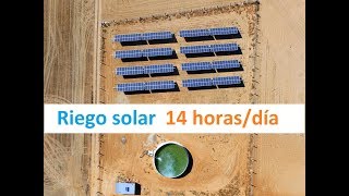 Riego solar con seguidor 14 horasdía de riego con presion constante ahorro de energía [upl. by Auqinet]