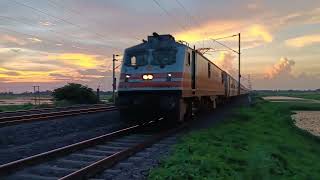 Dengerous raftaar 130 kmph LHB amp 110 kmph ICF trains back to back crossing ER railway train [upl. by Narruc]