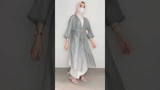 Ide ootd hijab gamis gaul kekininan [upl. by Oicnanev]