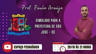 SIMULADO FEPESE  PREFEITURA DE SÃO JOSÉSC [upl. by Jacintha]