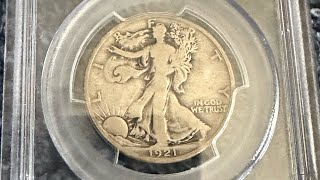 1921S PCGS VG10 Silver Walking Liberty Half Dollar [upl. by Yorztif]