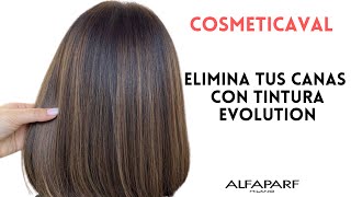 ELIMINA TUS CANAS CON TINTURA EVOLUTION ALFAPARF  COSMETICAVAL [upl. by Alleiram]