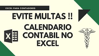 CALENDÁRIO DE OBRIGAÇÕES CONTÁBEIS COM EXCEL ExcelParaContadores [upl. by Brendin783]