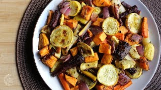 Fall Roasted Vegetables Recipe  Side Dish Recipes  The Sweetest Journey [upl. by Nnayllek26]