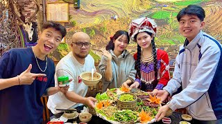 Pơ vlog  pơ đưa cô em chồng về thưởng thức mẹt lợn nhà hàng SaPa Tv [upl. by Henke]