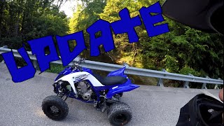 Raptor 700r Update  15t Front Sprocket  Disabled rev Limiter 82mph [upl. by Chiles]