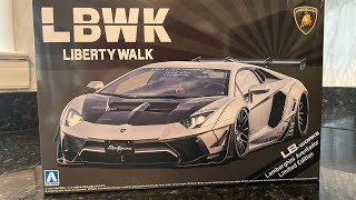 Unboxing the Aoshima LB walk Lamborghini Aventador Limited Edition model kit [upl. by Emersen776]