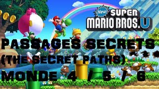 New Super Mario Bros U  Passages secrets monde 4  5  6 [upl. by Ordnazil]