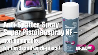 AntiSpatterSpray Super Pistolenspray NF – nonflammable for torch and workpiece [upl. by Cowey]