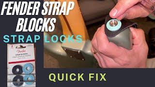 Fender Strap Blocks issue  Quick Fix  Guitar Strap Locks [upl. by Corabelle]