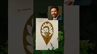 TV 9 Funder  RTV CEO Ravi prakash Garu  Leaf Art Drawing How to drawing art leafart drawing [upl. by Curson]