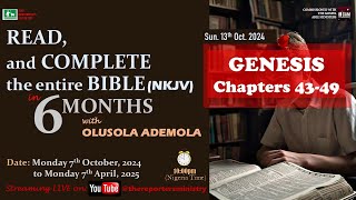 GENESIS Chapters 4349 READ and COMPLETE THE BIBLE in 6 months NKJV [upl. by Onifur]