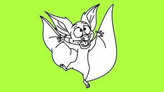 Bartok the bat Drawing  How to Bartok the bat  How to draw a bat [upl. by Stronski]