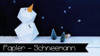 DIY  SCHNEEMANN AUS PAPIER SELBER MACHEN  PAPIER [upl. by Ayerim]