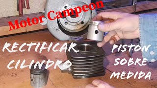 COMO realizar RECTIFICADO de Cilindro para un PISTON de Sobremedida con un BRUÑIDOR  LAPEADOR [upl. by Leira]