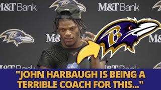 BREAKING LAMAR JACKSON CRITICIZES HARBAUGH AND RAVENS AFTER GAME LOOK AT THIS RAVENS NEWS [upl. by Maxantia659]