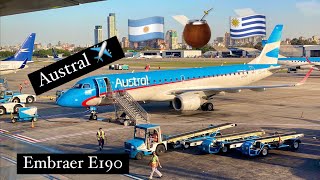 Aerolíneas Argentinas AR1381  🇺🇾 Montevideo MVD  Buenos Aires AEP 🇦🇷  Embraer E190 [upl. by Acyssej]