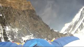 Mount Everest base jump  helmet camera video [upl. by Kraska862]