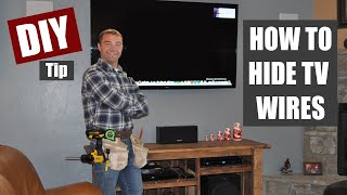 How to Hide TV Wires  Code Compliant TV Wiring [upl. by Cyd]