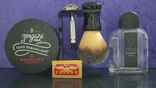 45💈Gillette Black Tip 1951 Rasierseife Zingari the wandererRazorock [upl. by Solita]