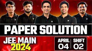 JEE Main 2024 Paper Solution  4th April Shift 2 [upl. by Iaht]