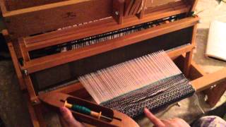 Weaving on my Schacht Spindle Table Top Loom [upl. by Rosecan]