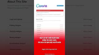 Lý do Canva bị lỗi không vào được ngày 1211 canva lỗi tạisao sập shorts canvaloi [upl. by Kinny]