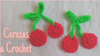 CEREZAS A CROCHET🍒 APLICACIÓN FÁCIL Y RÁPIDO [upl. by Enihpled]