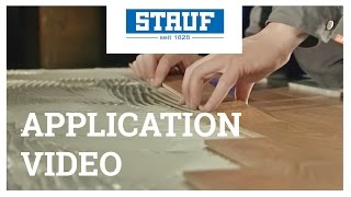 STAUF application video – Adhering of engineered woodflooring [upl. by Ailel]