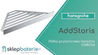 AddStoris KoszykPółka prysznicowa narożna Chrom HANSGROHE 41741000  SklepBateriepl [upl. by Judus]