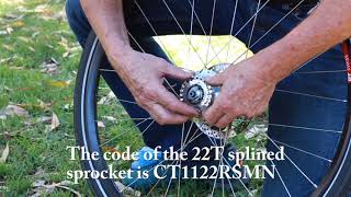 How to change the rear sprocket on a Rohloff Gates belt drive Vivente bike [upl. by Akibma706]