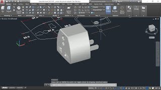 AutoCAD 3D how to create power plug travel adapter 2 pin flat [upl. by Nnaeirrac]