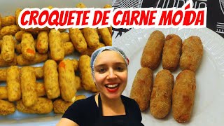 RECEITA INCRÍVEL FIZ 72 CROQUETES COM APENAS MEIO KILO DE CARNE MOÍDA [upl. by Gent989]