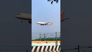 Flight landing 🛬  Air India  Plane spotting Chennai shorts airindia viralvideo [upl. by Esidnak]