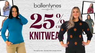 25 Off Knitwear  for a limited time [upl. by Imotas]