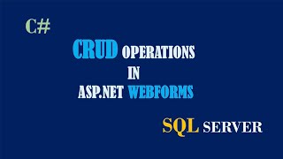 crud operation in aspnet  crud in aspnet webforms  crud in c [upl. by Elbas]