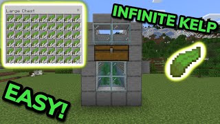 SIMPLE 121 AUTOMATIC KELP FARM TUTORIAL in Minecraft Bedrock MCPEXboxPSSwitchPC [upl. by Ilysa]