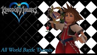 Kingdom Hearts 15 OST All World Battle Themes [upl. by Antonin]