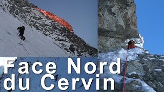 1 Face Nord du Cervin Cervino Matterhorn Voie Franz et Toni Schmid alpinisme montagne [upl. by Annoyi]