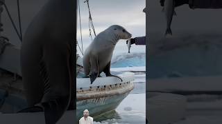 Amazing seal eating fish seal sealife sealions animals oceancreatures ocean marinecreatures [upl. by Jacoby]