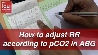 How to adjust Respiratory Rate RR according to pCO2 levels in ABG [upl. by Isnan]