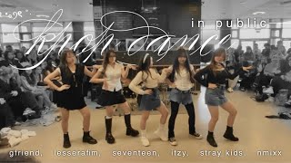 KPOP DANCE IN PUBLIC  STRAYKIDS SEVENTEEN GFRIEND LESSERAFIM ITZY NMIXX [upl. by Reinwald]