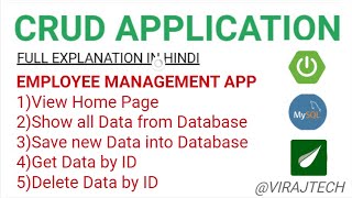 Spring Boot Beginner Project Employee Management System web app using Spring Boot  JPA and MySQL [upl. by Dinnie]