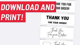 THANK YOU labels Free download Templates DIY BRANDED LABELS [upl. by Thorner]