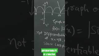 DIFFERENTIABILITY OF A FUNCTION [upl. by Yltsew]