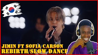 NIGERIAN 🇳🇬 REACT TO Jimin Rebirth  Slow Dance ft Sofia Carson Live Performance 🇰🇷 reaction bts [upl. by Rudwik]