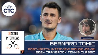 Bernard Tomic Roundof16 PostMatch Interview Cranbrook Tennis Classic [upl. by Enelahs]