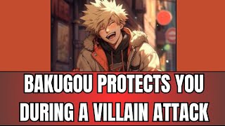 Bakugou protects you during a villain attack  Bakugou x listener [upl. by Deryl]