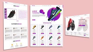 How To Make A Shoes Website Design Using  HTML CSS amp JAVASCRIPT [upl. by Lacie]